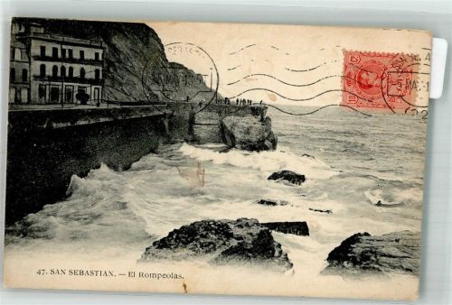 San Sebastian 1913 El Rompeolas Marke Bildseitig