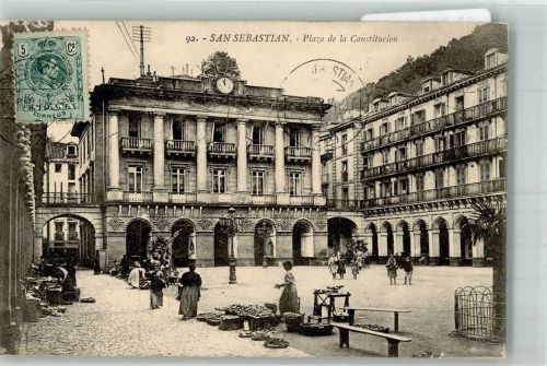 San Sebastian Marktszene Plaza de la Constitucion Marke bildseitig
