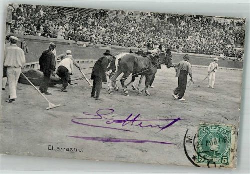 Madrid 1908 Stierkampf Arena Marke bildseitig