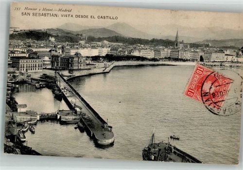 San Sebastian Hafen Mole Marke bildseitig Hauser y Menet