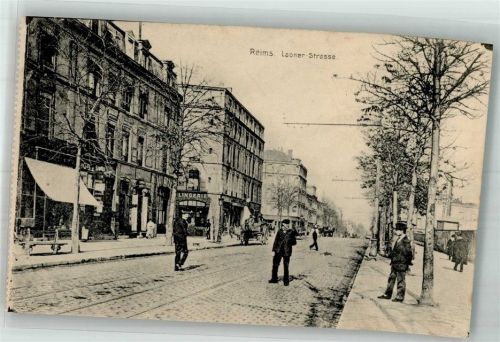 Reims 1918 Lanoner Straße Feldpost WK I