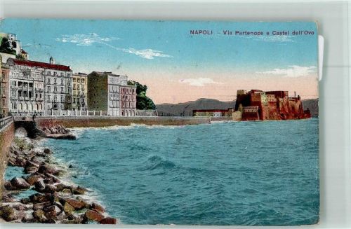 Napoli 1916 Burg Castel dell´Ovo Zensustempel