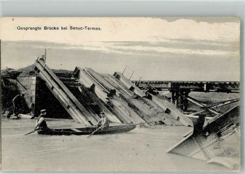 Senuc 1916 Feldpost WKI I 18. Res.Korps gesprengte Brücke
