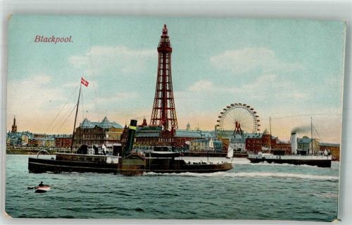 Blackpool Blackpool Tower Riesenrad Dampfschiffe