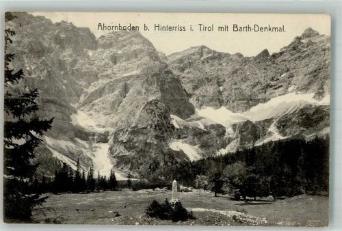 Hinterriß 1915 Denkmal Barth Ahornboden