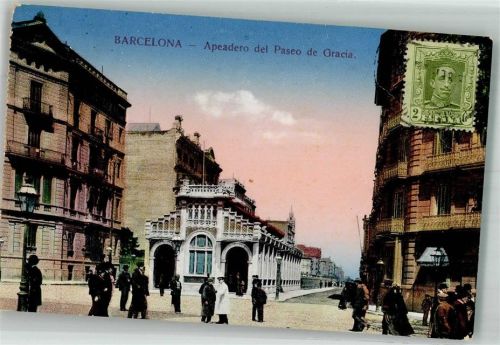 Barcelona Apeadero del Paseao de Gracia Marke bildseitig