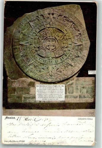 Mexiko City 1903 Denkmal Alter Kalender Atzteken Mexiko