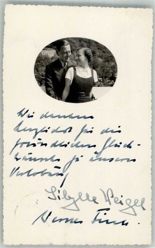 Heidelberg Liebespaar Foto Ort lt. Stempel