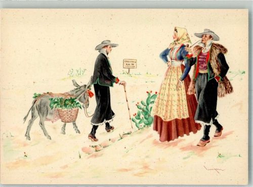 Teulada Esel Tracht Sardinien