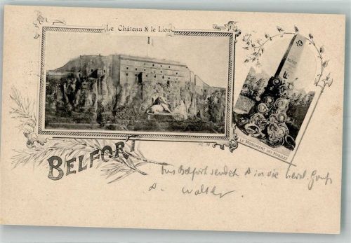 Belfort 1900 Kriegerdenkmal Schloss