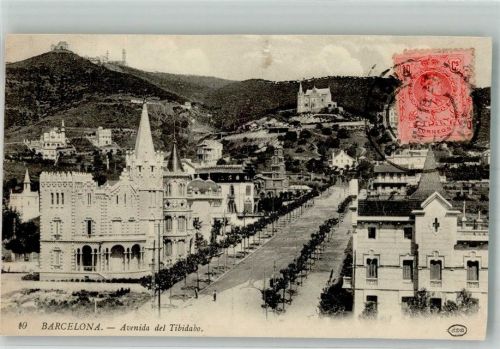 Barcelona 1919 Avenida del TibidaboMarke bildseitig