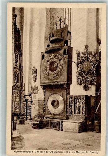 Danzig Pfarr- Kirche St. Marien Astronomische Uhr
