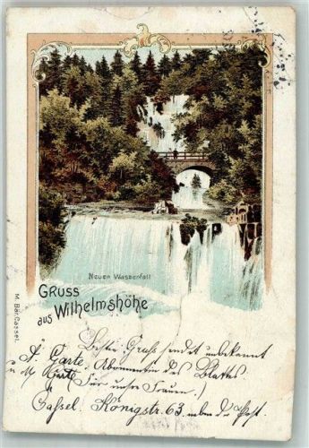 Wilhelmshöhe 1902 Wasserfall