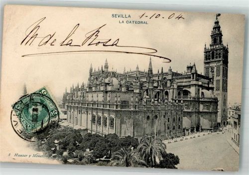 Sevilla 1904 Kathedrale Marke bildseitig