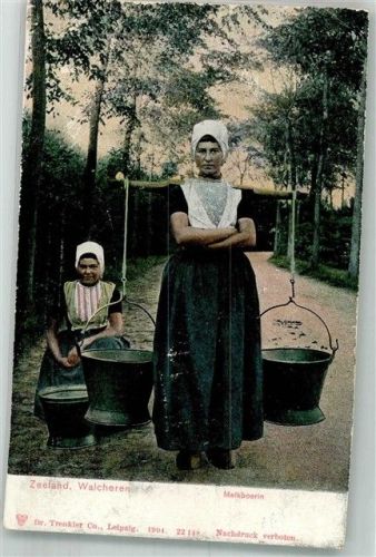 Zeeland Tracht Milchbäuerin