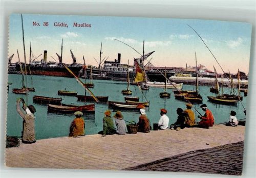 Cadiz Hafen Angler