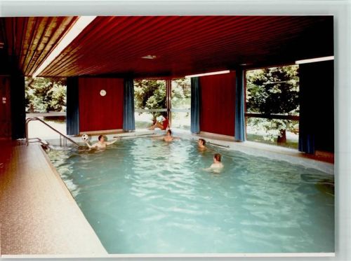Waldleiningen Schloß Sanatorium Innenaufnahme Hallenbad Wasserball