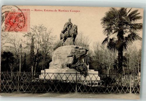 Madrid 1911 Denkmal Martinez Campos Marke Bildseitig
