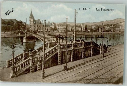 Liege 1916 Feldpost WK I La Passerelle