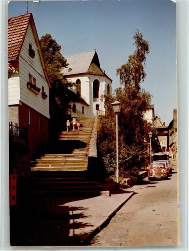 Herborn MiniCooper bei der Kirchtreppe