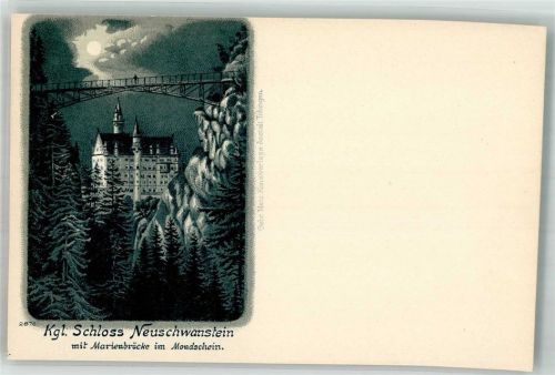 Hohenschwangau Neuschwanstein Marienbrücke Mondschein