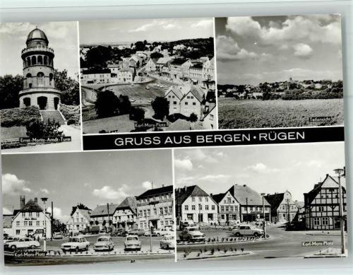 Bergen Ernst-Moritz-Arndt-Turm Karl-Marx-Platz Teilansicht Mehrfachaufnahme