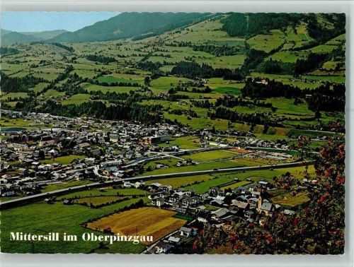 Mittersill Luftaufnahme Ortsansicht mit Felben Felbertauernstraße und Paß-Thurn-Straße
