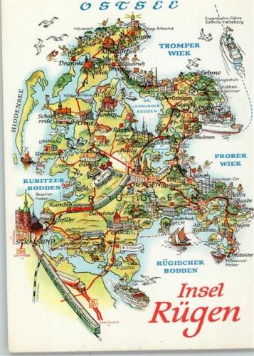 Insel Hiddensee Riesenkarte