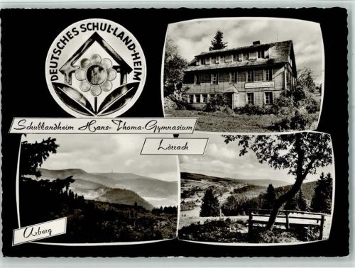 Lörrach Deutsches Schullandheim Schild Hans Thoma-Gymnasium Urberg Ortsansicht