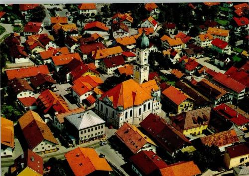 Nesselwang Fliegeraufnahme Pfarrkirche St. Andreas
