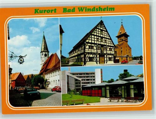 91438 W8532 Bad Windsheim - Fachwerkhaus Kirche