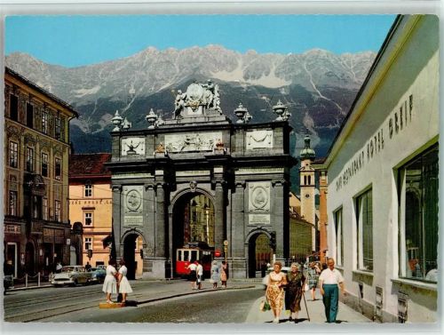 Innsbruck Opel rekord und Straßenbahn an der Hofpforte