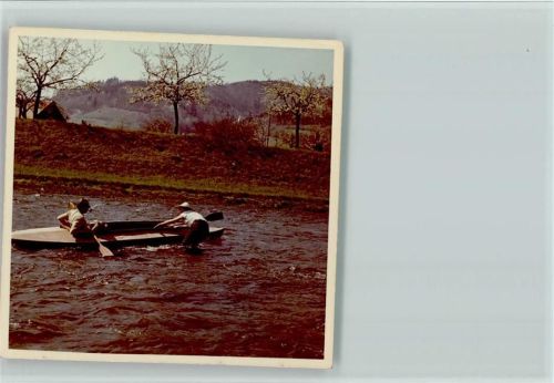 Hausen Foto Pfingsten 1958 Kanupartie auf der Wiese