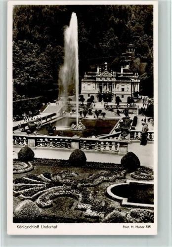 Ettal Schloß Linderhof und wasserfontäne