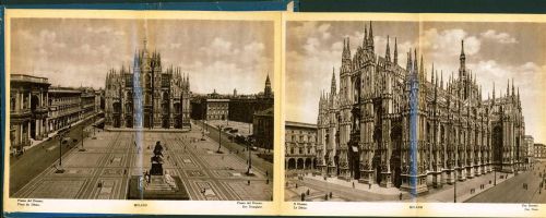 Milano Leporello mit 32 Teilen, ca. 17x11,5 cm, in Original Mappe; gute Erhaltung