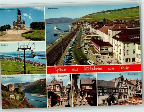 Rüdesheim Rheinstraße Niederwalddenkmal Seilbahn Burg Rheinstein Drosselhof Lindenwirt Drosselgasse