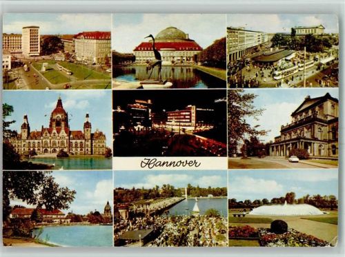 Hannover Rathaus Am Kröpcke Oper Maschsee Beii Nacht Straßenbahn