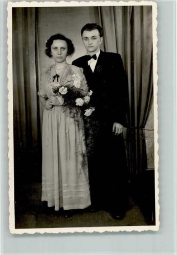 Hindenburg Zabrze Foto Hochzeitspaar 1952 aus Hindenburg Hochzeit