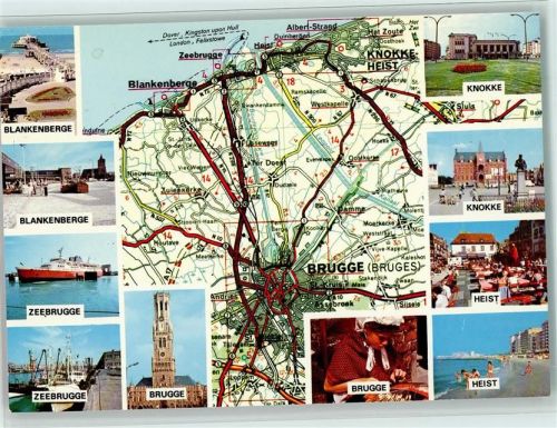 Blankenberghe Landkarte Blankenberge Zeebrugge