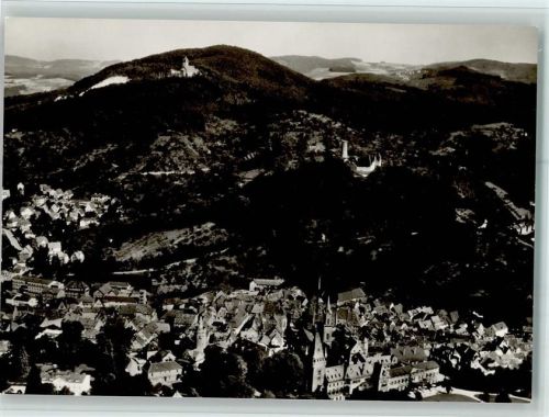 Weinheim Luftaufnahme Blick auf das Schloß Ruine Windeck Wachenburg