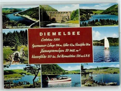 Waldeck Acht Bilder Karte Diemelsee