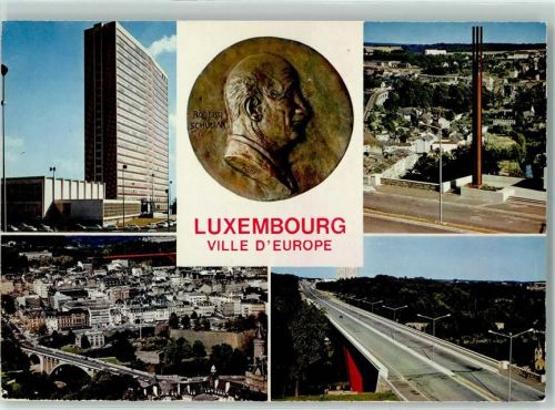 Luxembourg Centre Europeen Robert Schuman Monument Robert Schuman Panorama de la ville Pont Grande-Duchesse-Charlotte