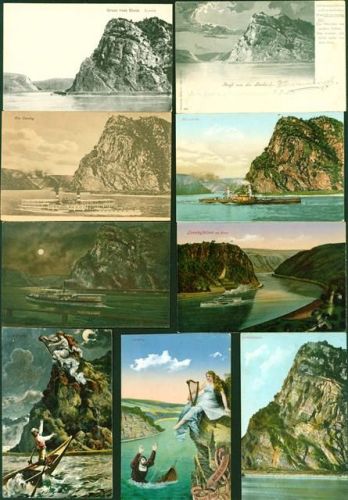 Loreley Lot mit 44 AK wenige doppelt, 1898-1958; teils leichte Gebrauchsspuren, teils gelaufen