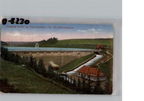 Malter 1915 Talsperre Malter mit Elektrizitätswerk