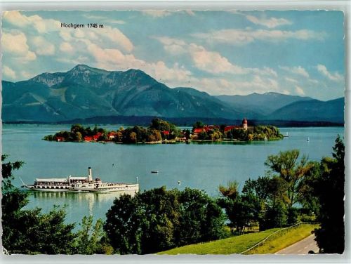 Chiemsee Fraueninsel im Chiemsee mit Hochgern