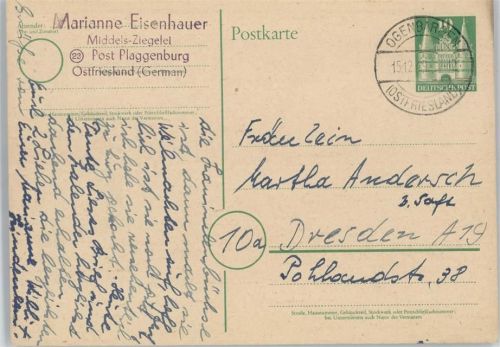Ogenbargen Ganzsache Stempel