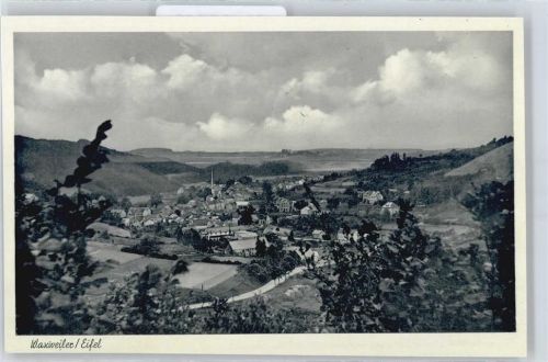 Waxweiler Gesamtansicht Berg Haus Baum Feld