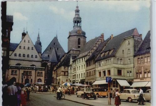 Lutherstadt Eisleben Markt Parkplatz Fahrrad Ato Fußgänger