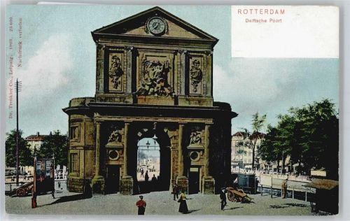 Rotterdam Denkmal Fußgänger Uhr