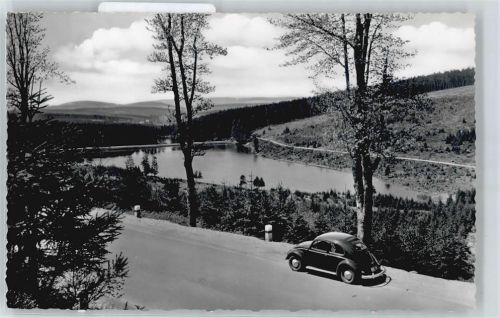 Altenbrak Teich Auto Straße Baum